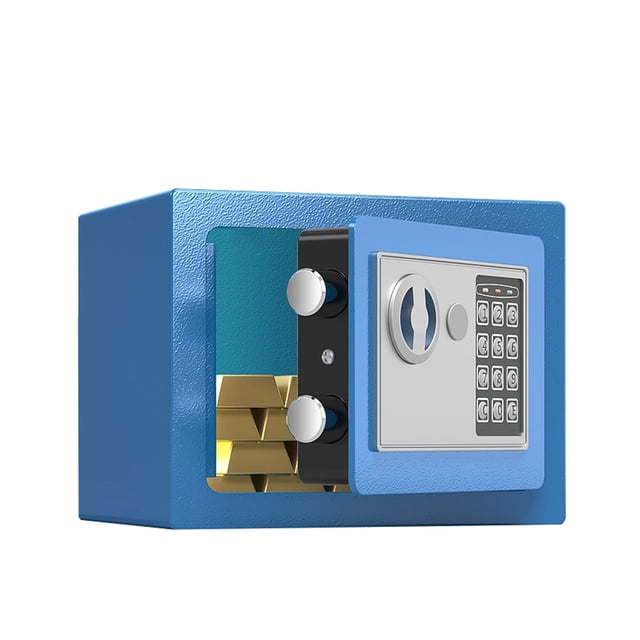 Mini Safe Key Password,Double Insurance Anti-theft Home Safe Deposit Box Fire Safe for Office ,Strong Secure