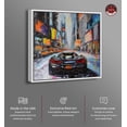 thumbnail image 2 of Blast The Speakers Car Canvas Wall Art by Notoriart, White Floater Frame, 21" x 21", 2 of 7