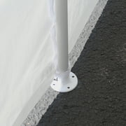 King Canopy True 10' x 20' Universal Canopy, 1 3/8-Inch Steel Frame, 8 Leg, White