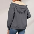 thumbnail image 3 of Women's Zip Up Fleece Sweatshirts Drawstring Hoodie Casual Long Sleeve Jackets Tops with Pockets Fashion Fall Outwear, 3 of 8
