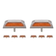 thumbnail image 3 of Masteelf 8 pcs Reflective Road Markers Driveway And Pavement Safety Heavy Duty Aluminum Studs Nighttime Warning Reflectors Road Safety, 3 of 8