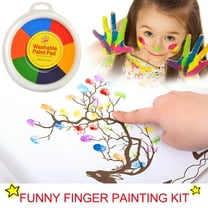 CCOCC Funny Finger Painting Kit and Book,Washable Finger Drawing for Toddlers Non-Toxic Children's Paints Painting Supplies for Drawing Finger Painting for Toddlers