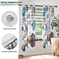 thumbnail image 3 of Yayeee Window Curtains Light Filtering 63"x42" Grommet Panel Pair Home Living Room Decor, Astronaut Planet, 3 of 7