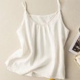 thumbnail image 2 of Loopsun Womens Pajama Tops, Women's Fashion Solid Color Sleevesless Underwear Sling Pajamas Top White XXL, 2 of 4