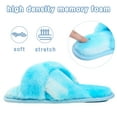 thumbnail image 5 of FUPPIA Girls Slippers Girls Cross Band House Slippers ​Tie Dye Plush Open Toe Bedroom Shoes Blue Little Kid 13, 5 of 6