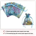 thumbnail image 4 of Uxcell Organza Bag, Sheer Colorful Coral Mesh Bags Drawstring Gift Bags Party Favor Bags Jewelry Pouches Lake Blue-Gold 2.7" x 3.5", 4 of 6