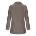 thumbnail image 4 of UTSJKR Women's Elegant Blazers for Work Casual Daily V-Neck Turndown Collar Long Sleeve Business Working Outwear with Pocket Brown S, 4 of 5