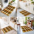 thumbnail image 6 of Orange Green Plaid Washable Small Entryway Area Rugs 2'x3', Rustic Warm Palette Terracotta Sage Gingham Plaid Washable Throw Rug Non-Slip Sturdy Edge Binding Carpet for Front Door Floor Room Entry, 6 of 9