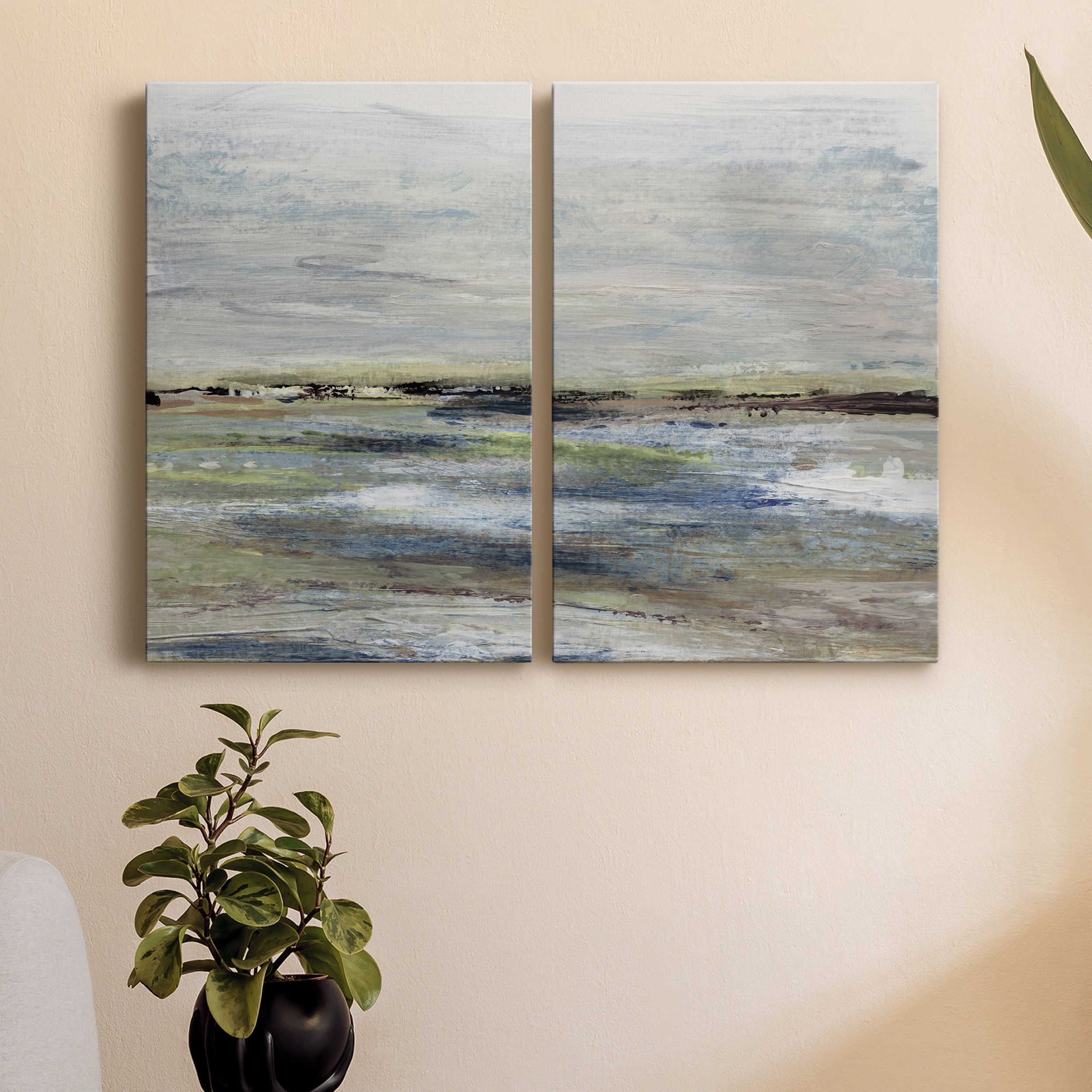 Wetlands I Premium Gallery Wrapped Canvas - Ready to Hang - Set of 2 - 40 x 60 Each
