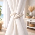 thumbnail image 6 of Evideco French Home Goods Curtain Holdbacks Set of 2 Elegant Rope Curtain Tiebacks – Decorative Holdbacks for Drapes in White – Perfect for Living Room, Bedroom or Office Decor, 6 of 9