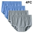 thumbnail image 4 of lmcalzta Mens Womens Cotton Underwear Breathable High Waist Plus Size Comfy 4 Pack Briefs Panties(L-4XL), 4 of 9