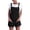 Black, variant on Viikei Womens Shorts Under $10 Women's Cotton Pocket Retractable Shoulder Strap Short Strap Jumpsuit