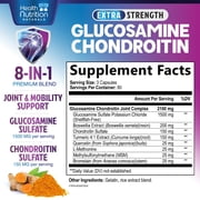 Glucosamine Chondroitin MSM Complex - 3X Strength Joint Support Supplement with Glucosamine Sulfate, Turmeric, Boswellia - For Cartilage, Mobility & Flexibility - Bottled in USA - 240 Capsules