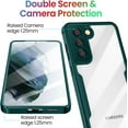 thumbnail image 6 of for Samsung Galaxy S21 FE Case, 360 Full Body Rugged Case with Built-in Screen Protector Transparent Heavy Duty Shockproof [Military-Grade Protection] Bumper Cover for Women Men (Green), 6 of 13