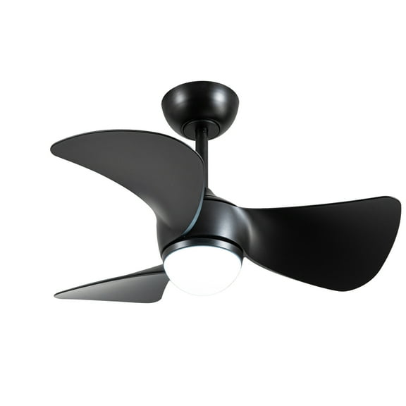 Orla 29.9 in. 1-Light Indoor Black Finish Ceiling Fan with Light Kit
