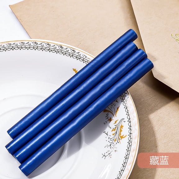 Zhuge 12 Pcs Sealing Wax Sticks, Multi-Use for Wedding Invitations, Envelopes & Craft Projects, Navy Blue