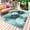 Green, variant on Teal Black Flowers Outdoor Rug for Patio/Deck/Porch, Non-Slip Large Area Rug 6 x 9 Ft, Modern Abstract Blooms Floral Indoor Outdoor Rugs Washable Area Rugs, Reversible Camping Rug Carpet Runner