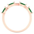 thumbnail image 5 of 0.4 ctw Wedding Band for Women - 14K Rose Gold Simulated Emerald Stackable Eternity Ring, 5 of 6