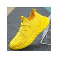 thumbnail image 4 of Daeful Kids Athletic Slip On Sock Sneaker Gym Lightweight Jogging Comfort Breathable Fashion Boys Running Shoes Yellow 3Y, 4 of 9