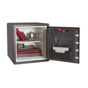 SentrySafe SFW123DSB Fire/Water Resistant Security Safe with Combination Dial and Override Key, 1.2 Cu-Ft., Gray