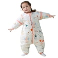thumbnail image 2 of Saco de dormir para bebé, pijama de piernas gruesas para primavera y verano, edredón de algodón cálido y a prueba de patadas para niños de cuatro estaciones, universal, 2 of 2
