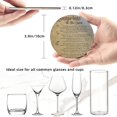 thumbnail image 4 of Posavasos de cuero de 6 piezas, posavasos con poemas de huellas en la arena para bebidas, posavasos para tazas, regalo de inauguración de la casa, ideal para la decoración del hogar, 4 of 7