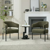 Locus Bono Modern Sherpa Armchair Set of 2, Green