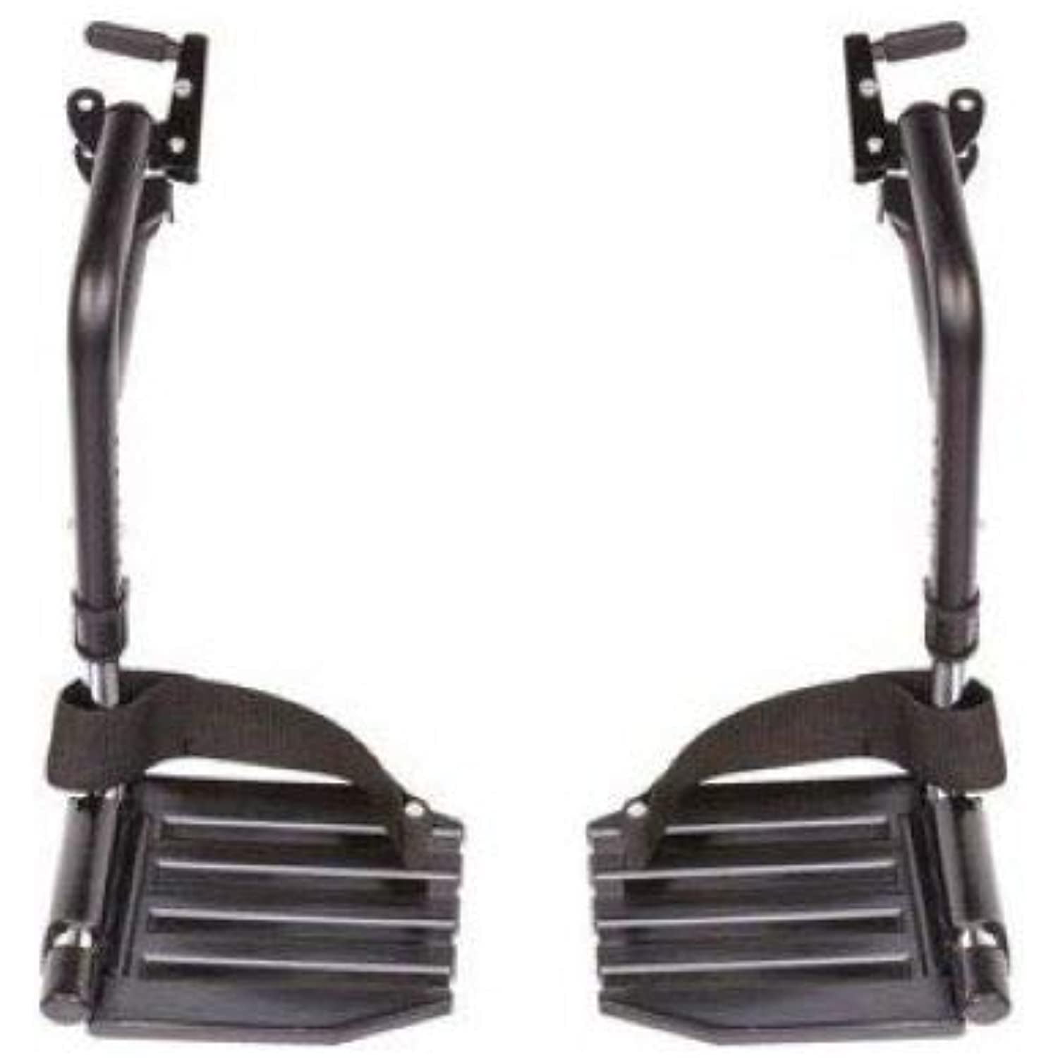 Invacare Wheelchair Hemi Footrests with Aluminum Footplates And Heel
