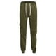 thumbnail image 2 of Pantalones largos de moda para hombre, con cordón, cintura elástica, multibolsillos, informales, largos y deportivos., 2 of 5