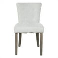 thumbnail image 2 of Chaise Kendal en Tissu Gris Fumé avec Clous, 2 of 7