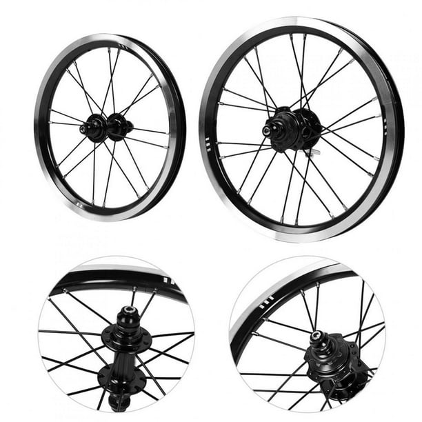 Tbest Aluminium Alloy Wheel Set Folding Bike 9 Teeth 14 Inch Wheel Set Alloy Rims For V Brake Bicycle Wheelset Walmart