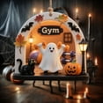 thumbnail image 6 of Diceymbol Spooky Cute Halloween Hanging Ornaments Friendly Ghost Scene Decor with Lantern and Cat Designs for Halloween Tree Home Decor and Seasonal Display, 6 of 7