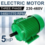 5HP Electric Motor General Purpose Three Phase Motor Super Efficient 1480/1770 RPM,184T Frame 1-1/8“Shaft Diameter CW/CCW Cast Iron Shell 50/60 HZ