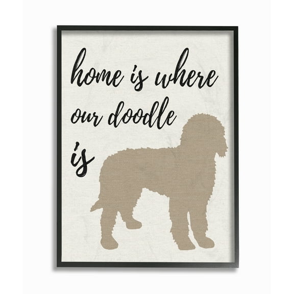 Stupell IndustriesHome is Where Our Golden Doodle IsFramed Wall Art by Daphne Polselli