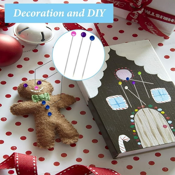 600PCS Sewing Pins Straight Pin for Fabric, Pearlized Ball Head Quilting Pins Long 1.5inch, Multicolor Corsage Stick Pin for Dressmaker, Jewelry DIY D ration, Craft and Sewing Project