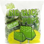Albert's Big Slice Pops Green Apple Candy, 48 count