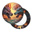 thumbnail image 7 of Cauagu Colorful Wave Dragon Head Print Round Stool Covers,Seat Cushion for Round Bar Stool Chair Seat Cover for Bar Round Chair Fits for 12/13/14in Bar Stool Cushion, 7 of 7