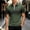 Green, variant on FRSASU Polo Shirts for Men Loose Fit Short Sleeve Contrast Color Print Quarter-Zip Golf Shirt Summer Spring Casual Tops White