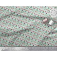 thumbnail image 3 of Soimoi Green Cotton Poplin Fabric Artistic Leaves & Flower Geometric Print Fabric by Yard 42 Inch Wide, 3 of 3