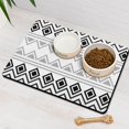 thumbnail image 3 of Boho Retro Floral Pet Feeding Mat-Absorbent Pet Placemat for Food and Water Bowl, with Waterproof Rubber Backing, Quick Dry Water Dispenser Mat for Dog and Cat (16"x24"), 3 of 7