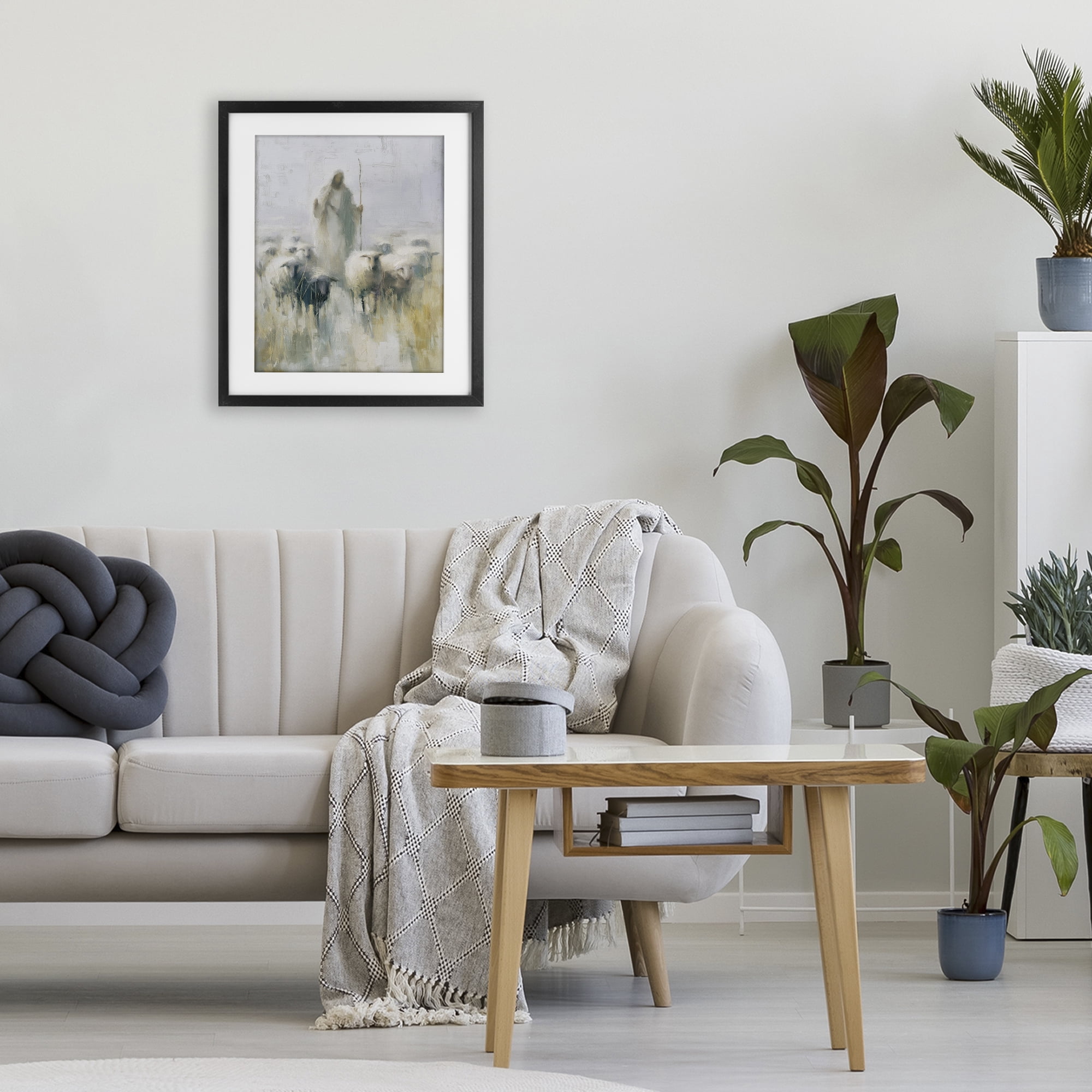 Stupell Industries The Gentle Guide Shepherd Black Framed Print Under Glass, design by Svetlana Aleynikova