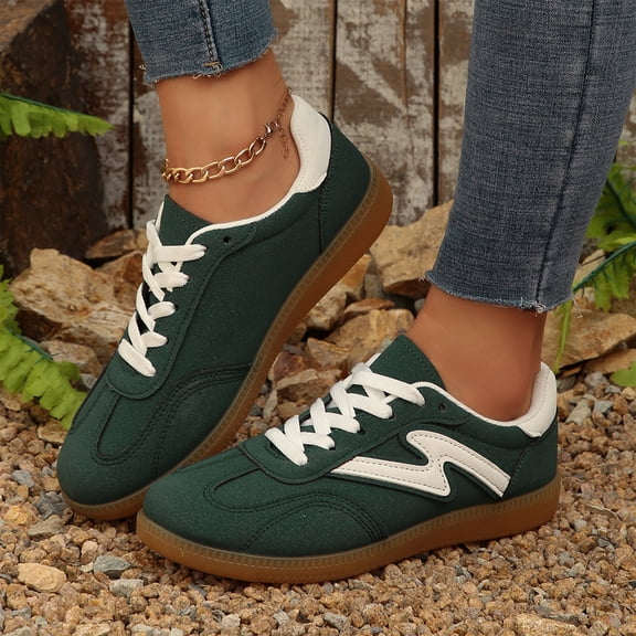 KEVCHE Womens Lightweight Soft Sole Sports Casual Shoes, 2026 Fashion Lace-Up Sneakers with Soft Foam Insole, Non-Slip Trendy Walking Shoes for Women