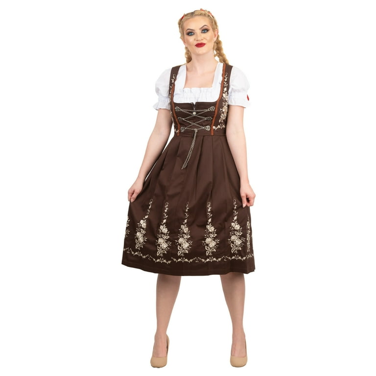 chinese dress ladies German Maxi Dirndl Long Anna Black – Lederhosen Store main image 0