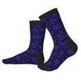thumbnail image 2 of KLL purple flower Snowflake Print Cool Socks Men's Women's Crew Socks Funny Crazy Novelty Stockings, 2 of 7