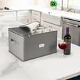thumbnail image 2 of Sorbus Stemware Storage Cases (Quilted) Wine Glass Storage Box Case with Dividers and Handle - China Storage Containers Holds 12 Crystal Glassware, Red White Wine Glasses, Champagne Flutes, Goblets, 2 of 6