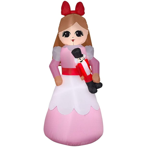 7' Airblown Nutcracker Clara Christmas Inflatable