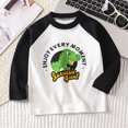 thumbnail image 2 of HCNTES Toddler Boy Shirts Boys Girls Graphic Printed T-Shirt Crewneck Long Sleeve Tees, 2 of 4