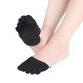 thumbnail image 2 of 2 pares de calcetines invisibles sin tacón de cinco dedos para mujer, calcetines cortos sin dedos, de tacón alto, 2 of 6
