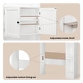 thumbnail image 6 of Noelse over the Toilet Storage Cabinet with 2 Doors, Adjustable Shelves, Bathroom Organizer Cabinet, White, 6 of 9