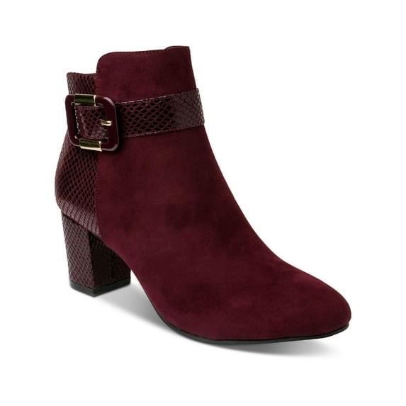 Karen Scott Womens Ivvy Zip up Almond Toe Ankle Boots